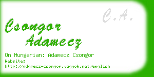 csongor adamecz business card